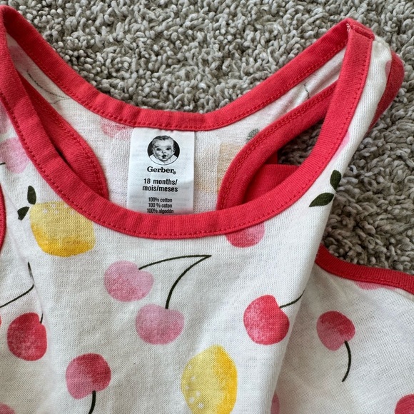 2-Piece Baby Girls Cherry Print Tunic tank top & Legging Set size 18 months - Picture 6 of 8